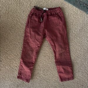 Kids Burgundy Pull-On slacks